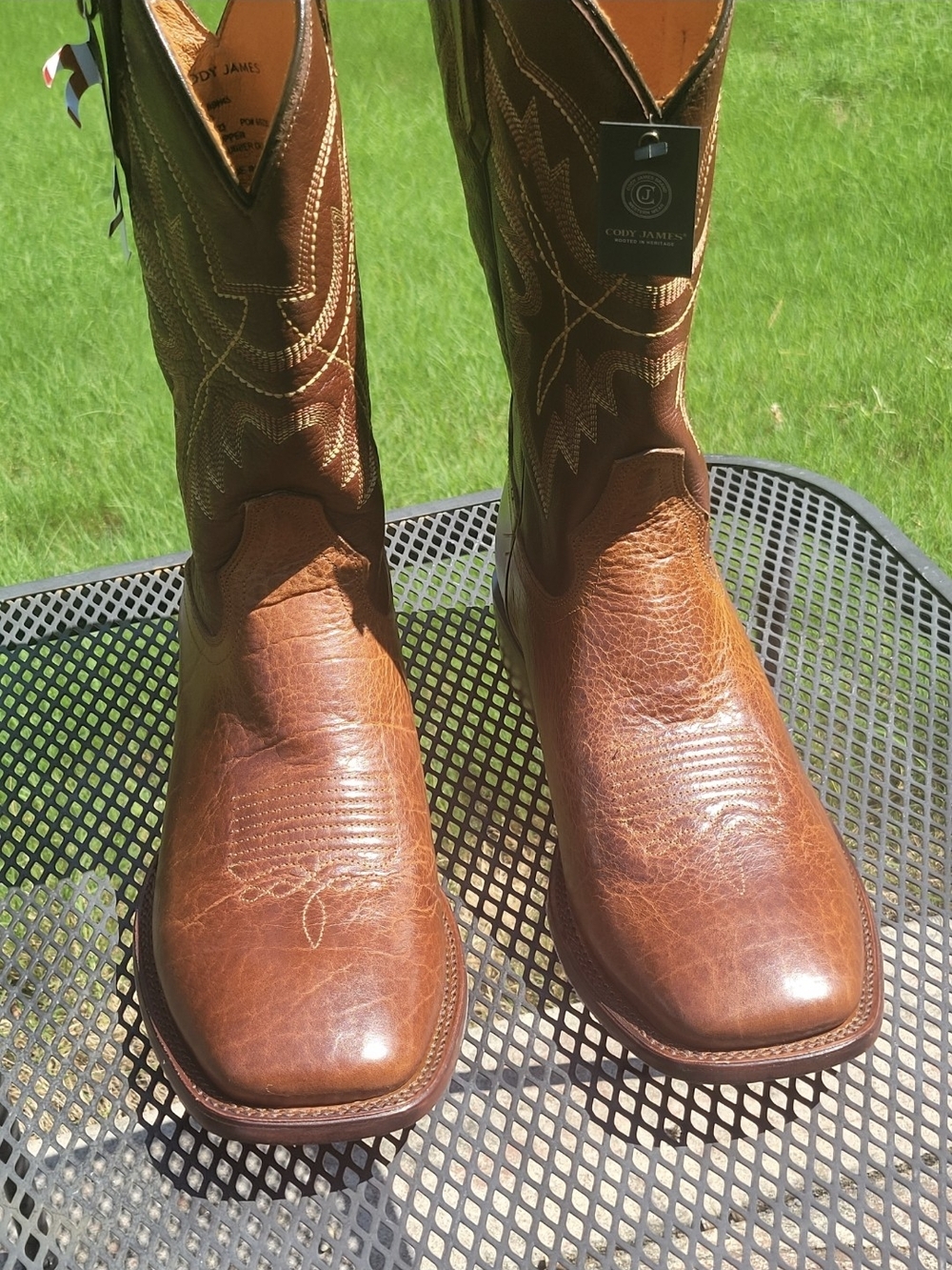 Cody James Men's Bison Leather Western Boots